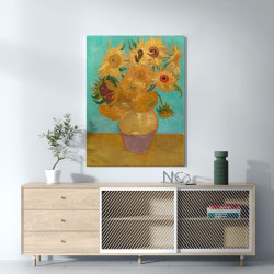 Van Gogh - Vase with Twelve Sunflowers  (Καμβάς) Van Gogh - Vase with Twelve Sunflowers  (Καμβάς)