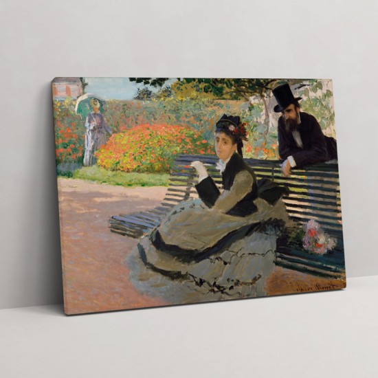 Monet Claude - Camille Monet on a Garden Bench (Καμβάς)