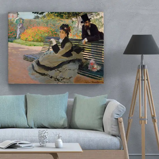 Monet Claude - Camille Monet on a Garden Bench (Καμβάς)