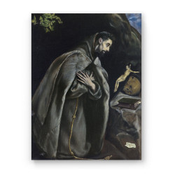 El Greco - Saint Francis in Prayer before the Crucifix (Καμβάς) El Greco - Saint Francis in Prayer before the Crucifix (Καμβάς)
