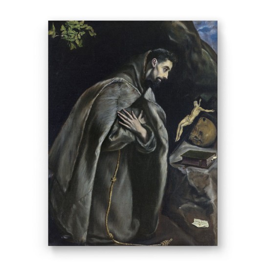 El Greco - Saint Francis in Prayer before the Crucifix (Καμβάς)