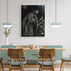 El Greco - Saint Francis in Prayer before the Crucifix (Καμβάς) El Greco - Saint Francis in Prayer before the Crucifix (Καμβάς)