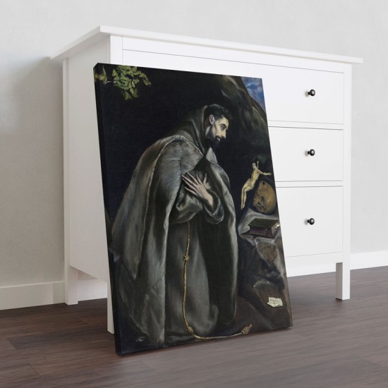 El Greco - Saint Francis in Prayer before the Crucifix (Καμβάς)