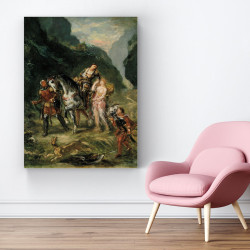 Delacroix - Angelica and the wounded Medoro (Καμβάς) Delacroix - Angelica and the wounded Medoro (Καμβάς)