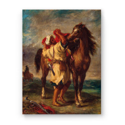 Delacroix - Arab saddling his horse (Καμβάς) Delacroix - Arab saddling his horse (Καμβάς)