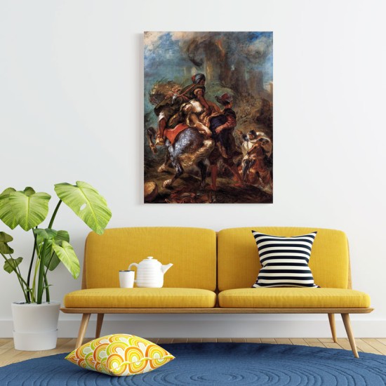 Delacroix - The Abduction of Rebecca (Καμβάς)