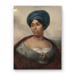 Delacroix - Portrait of a Woman in a Blue Turban(Καμβάς) Delacroix - Portrait of a Woman in a Blue Turban(Καμβάς)