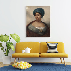 Delacroix - Portrait of a Woman in a Blue Turban(Καμβάς) Delacroix - Portrait of a Woman in a Blue Turban(Καμβάς)