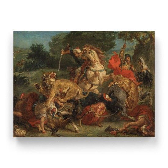 Delacroix - Lion hunt (Καμβάς)