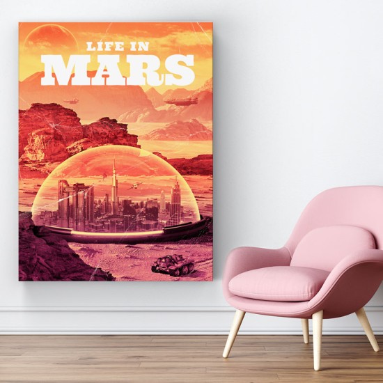Dome life in Mars (Καμβάς)