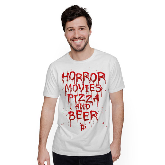 HORROR MOVIES PIZZA AND BEER (Κοντομάνικο Ανδρικό / Unisex)