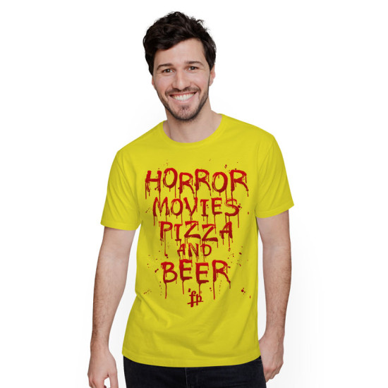 HORROR MOVIES PIZZA AND BEER (Κοντομάνικο Ανδρικό / Unisex)