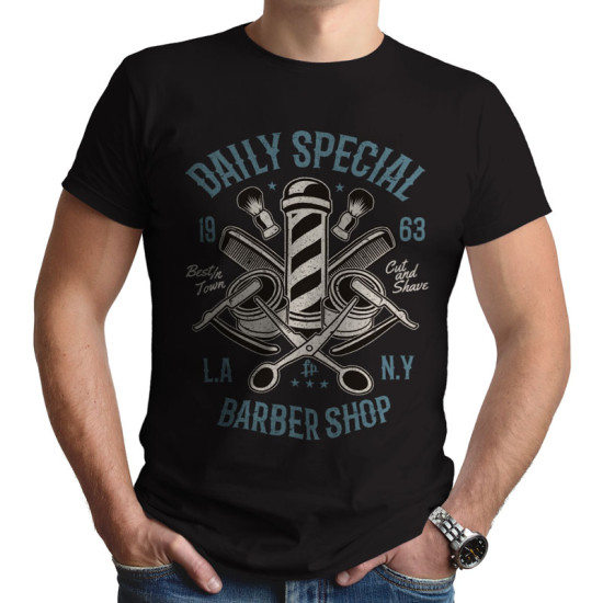 DAILY SPECIAL BARBER SHOP (Κοντομάνικο Ανδρικό / Unisex) DAILY SPECIAL BARBER SHOP (Κοντομάνικο Ανδρικό / Unisex)