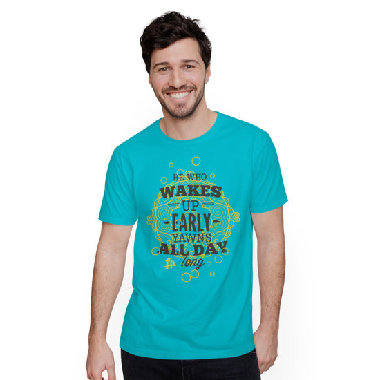 He Who Wakes Up Early Yawns All Day (Κοντομάνικο Ανδρικό / Unisex)