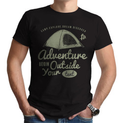 Adventure Begin Outside Your Tent (Κοντομάνικο Ανδρικό / Unisex) Adventure Begin Outside Your Tent (Κοντομάνικο Ανδρικό / Unisex)