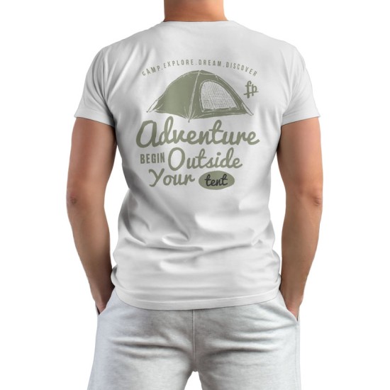 Adventure Begin Outside Your Tent (Κοντομάνικο Ανδρικό / Unisex)