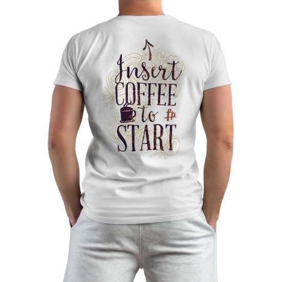 Insert Coffee To Start  (Κοντομάνικο Ανδρικό / Unisex)