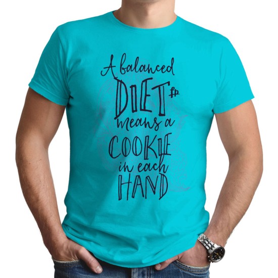 A Balanced Diet Means A Cookie In Each Hand (Κοντομάνικο Ανδρικό / Unisex)