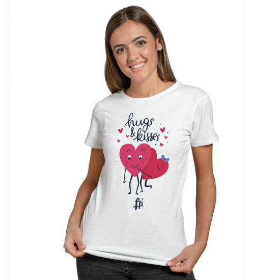 Hugs And Kisses - Valentine T-Shirt (Κοντομάνικο Γυναικείο)