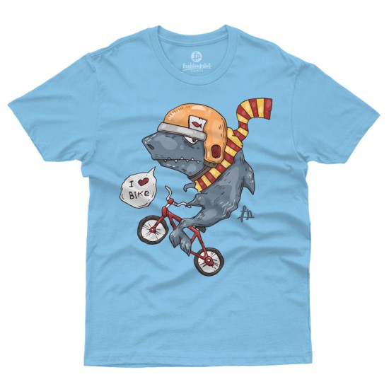 I Love Bike Shark Cartoon (Κοντομάνικο Παιδικό)