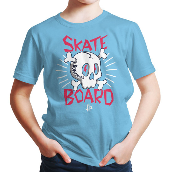 Skateboard Bone Peoiple Cartoon (Κοντομάνικο Παιδικό)