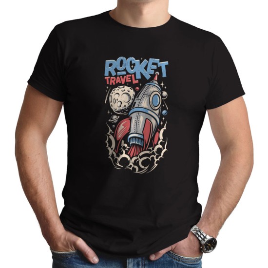 Rocket Travel - Retro Design (Κοντομάνικο Ανδρικό / Unisex)