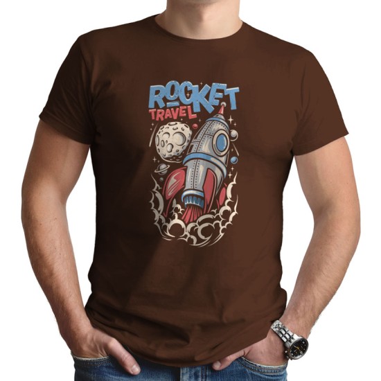 Rocket Travel - Retro Design (Κοντομάνικο Ανδρικό / Unisex)