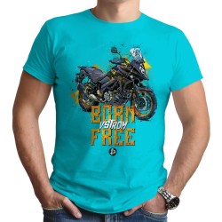 BORN FREE - V-STROM - DC  (Κοντομάνικο Ανδρικό / Unisex)