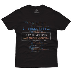 I AM DEVELOPER NOT MATHEMATICIAN (Κοντομάνικο Ανδρικό / Unisex) I AM DEVELOPER NOT MATHEMATICIAN (Κοντομάνικο Ανδρικό / Unisex)