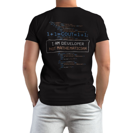 I AM DEVELOPER NOT MATHEMATICIAN (Κοντομάνικο Ανδρικό / Unisex)