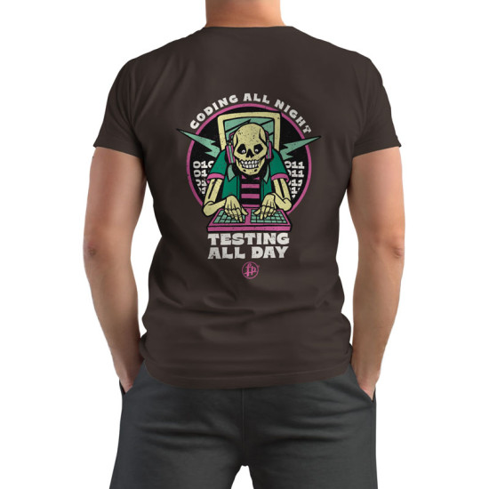 Coding all night (Κοντομάνικο Ανδρικό Fit) Coding all night (Κοντομάνικο Ανδρικό Fit)