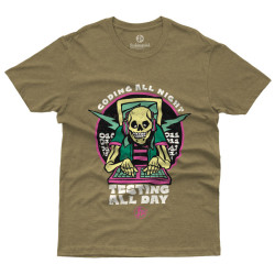 Coding all night (Κοντομάνικο Ανδρικό Fit) Coding all night (Κοντομάνικο Ανδρικό Fit)