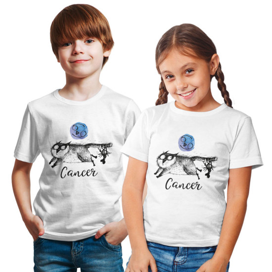 Αστείες Γάτες Ζώδια - Καρκίνος (Κοντομάνικο Παιδικό)