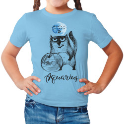 Αστείες Γάτες Ζώδια - Υδροχόος (Κοντομάνικο Παιδικό)