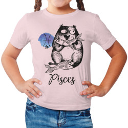 Αστείες Γάτες Ζώδια - Ιχθύς (Κοντομάνικο Παιδικό)