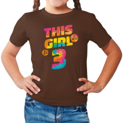 This girl is now 3 - Birthday t-shirt (Κοντομάνικο Παιδικό)