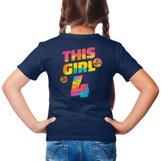 This girl is now 4 - Birthday t-shirt (Κοντομάνικο Παιδικό)