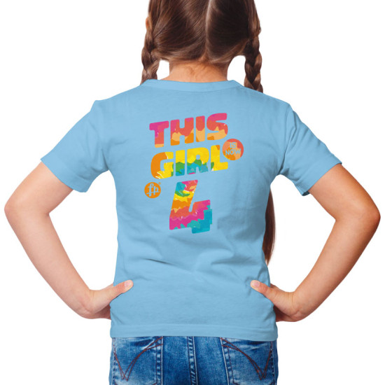 This girl is now 4 - Birthday t-shirt (Κοντομάνικο Παιδικό)