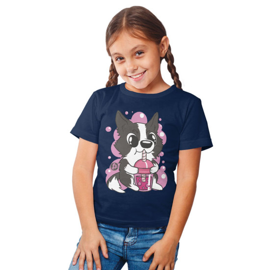 Collie dog bubble tea (Κοντομάνικο Παιδικό)