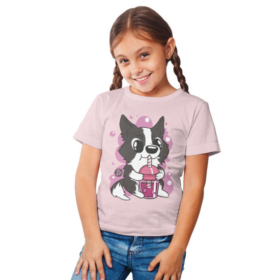 Collie dog bubble tea (Κοντομάνικο Παιδικό)