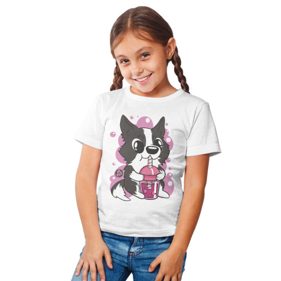 Collie dog bubble tea (Κοντομάνικο Παιδικό)