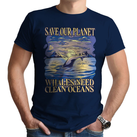 SAVE PLANET WHALES (Κοντομάνικο Ανδρικό / Unisex)