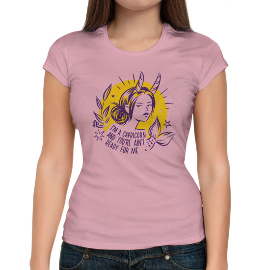 Γυναικεία Σκίτσα Ζώδια - Αιγόκερως (Κοντομάνικο Γυναικείο)