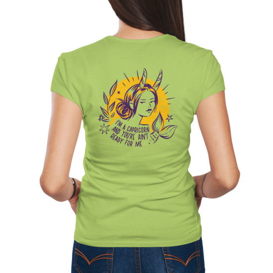 Γυναικεία Σκίτσα Ζώδια - Αιγόκερως (Κοντομάνικο Γυναικείο)