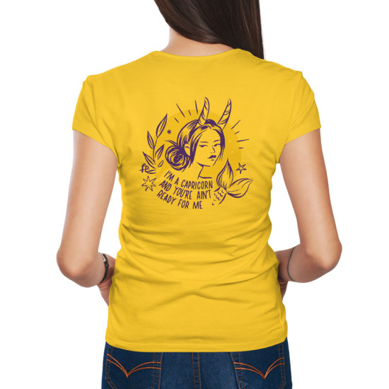 Γυναικεία Σκίτσα Ζώδια - Αιγόκερως (Κοντομάνικο Γυναικείο)