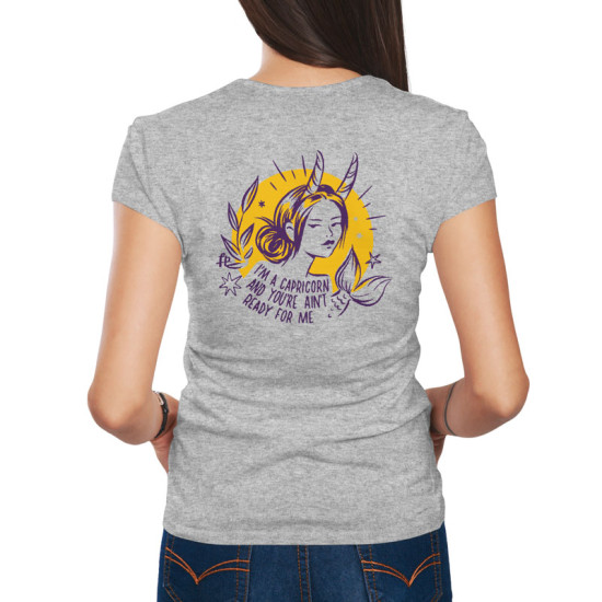 Γυναικεία Σκίτσα Ζώδια - Αιγόκερως (Κοντομάνικο Γυναικείο)