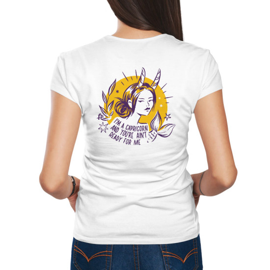 Γυναικεία Σκίτσα Ζώδια - Αιγόκερως (Κοντομάνικο Γυναικείο)