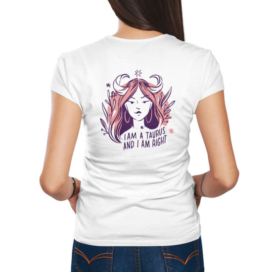 Γυναικεία Σκίτσα Ζώδια - Ταύρος (Κοντομάνικο Γυναικείο)