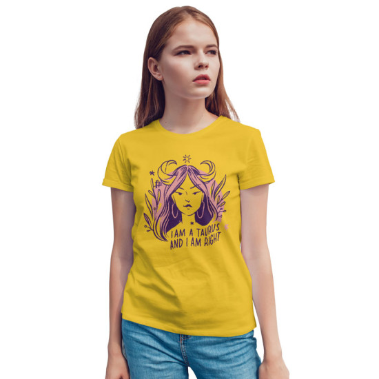Γυναικεία Σκίτσα Ζώδια - Ταύρος (Κοντομάνικο Γυναικείο)