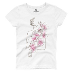 Γυναικεία φιγούρα με λουλούδια (Κοντομάνικο Γυναικείο)